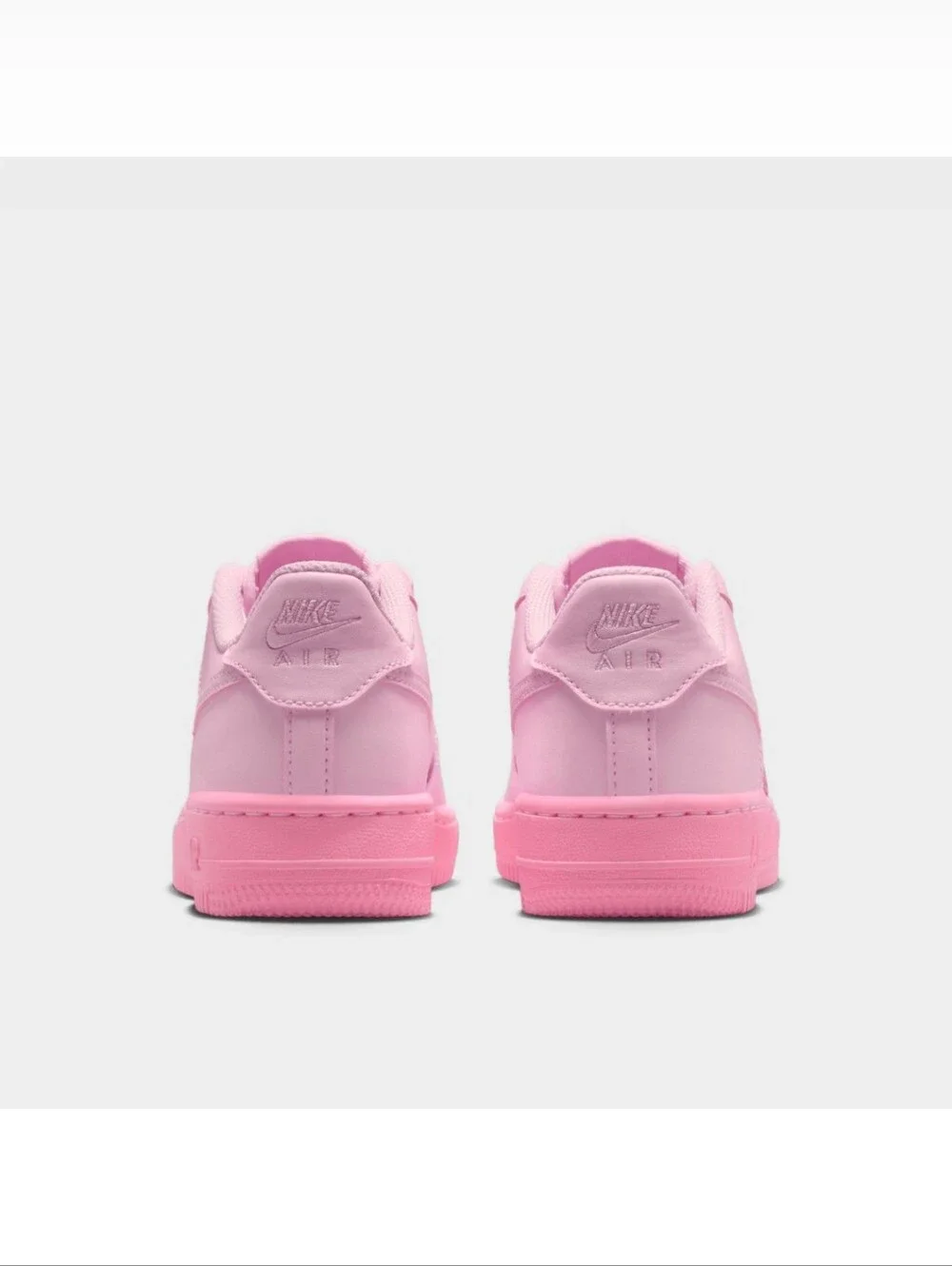 Girls Nike Air Force 1 Low Pink Low-Top Sneakers Custom with Swarovski Crystals